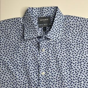 Bonobos bird print long sleeve button shirt
